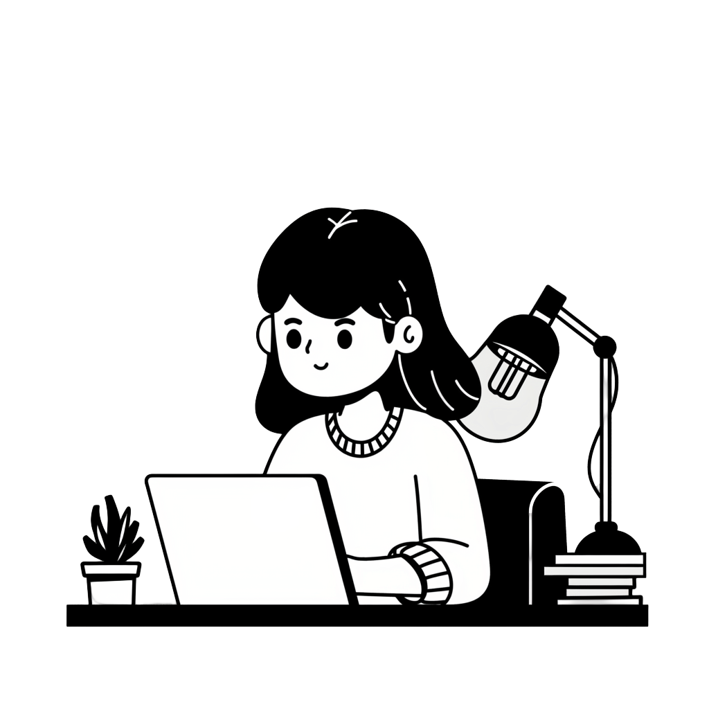 Female employee work scene material