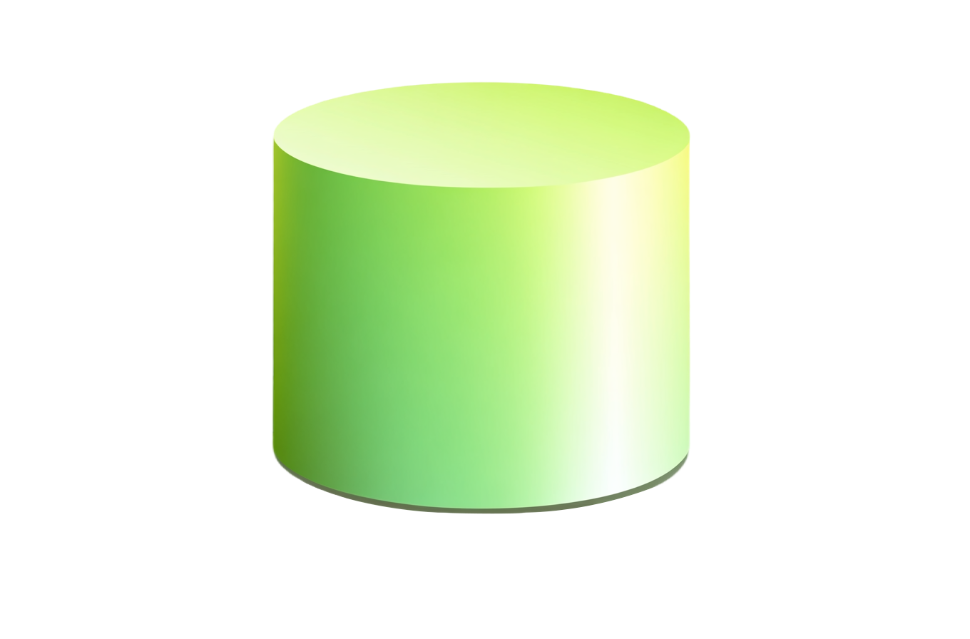 Green cylindrical illustration