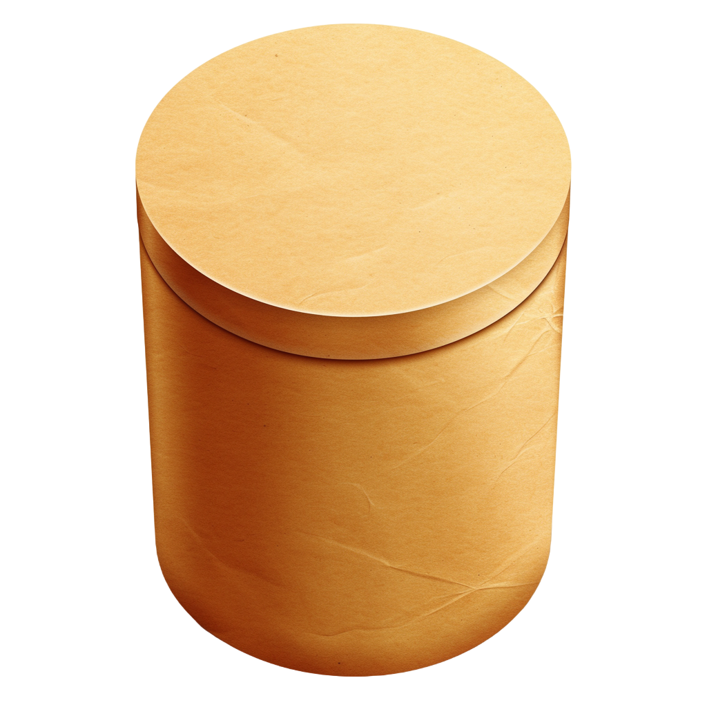 Illustration design of a cylindrical tea canister