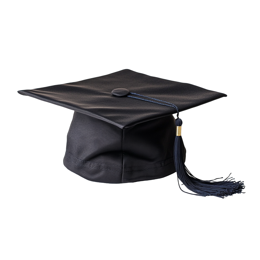 Black graduation cap element