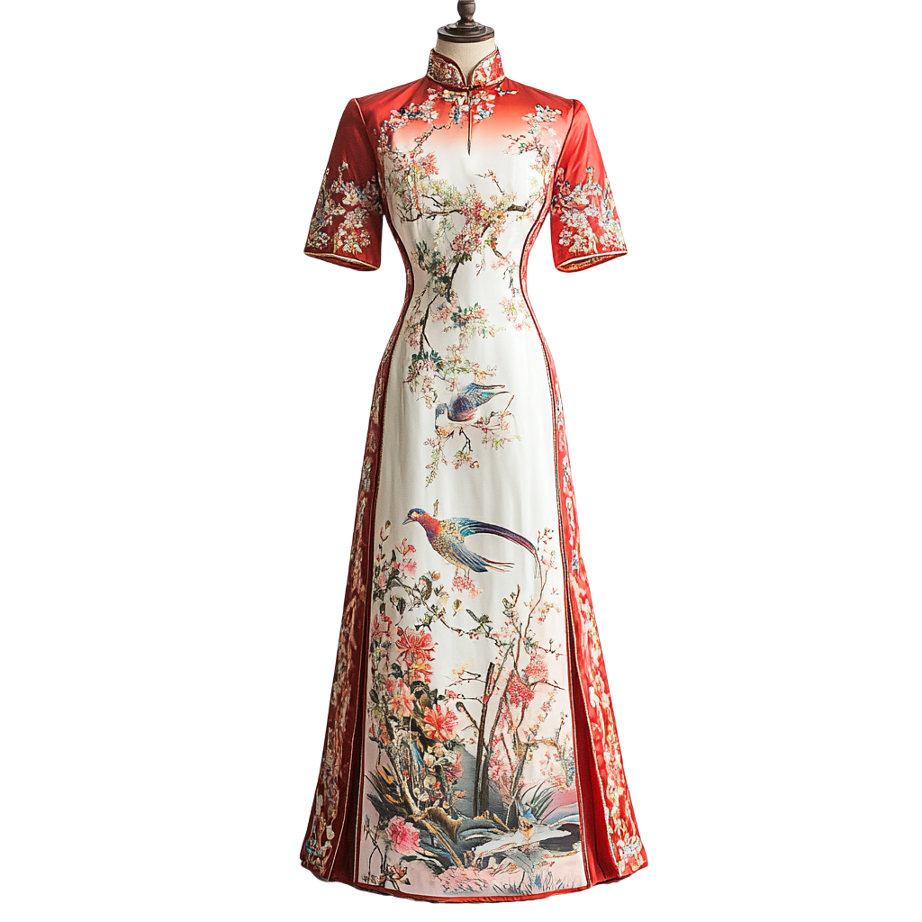Traditional Costume Qipao Illustration