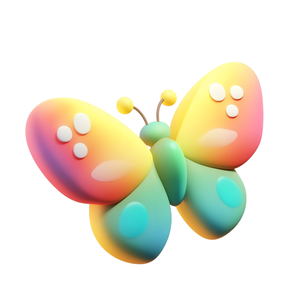 3D Clay Butterfly Material