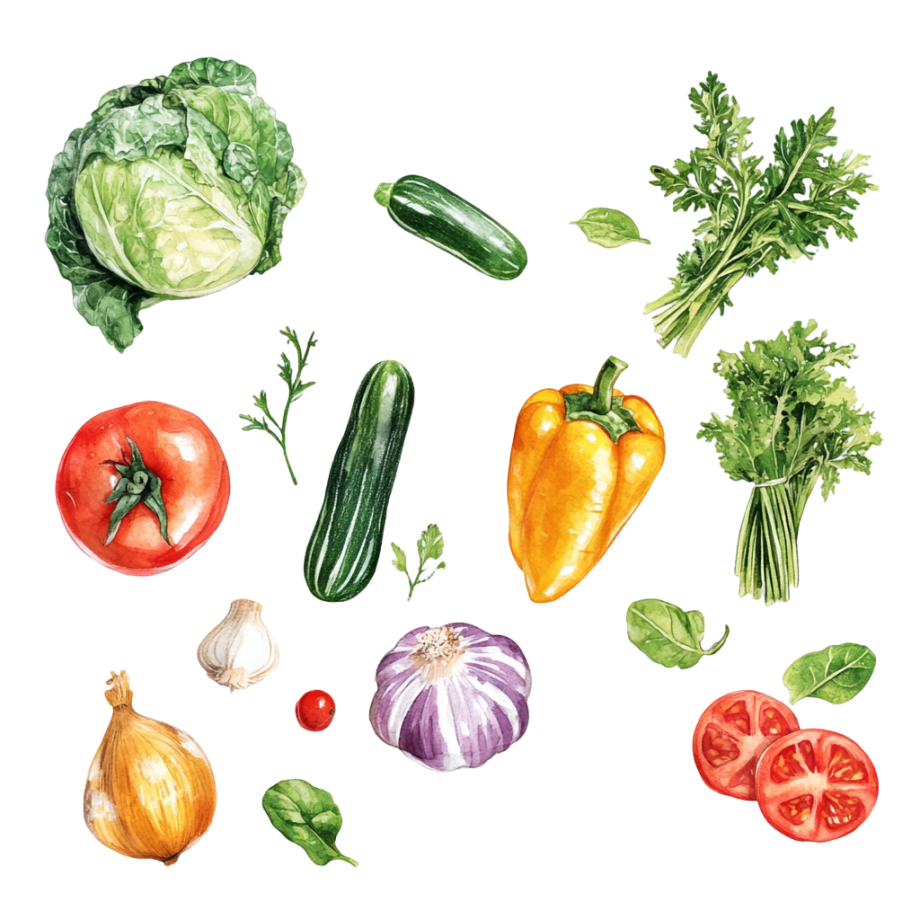 Seasonal Vegetable Illustration