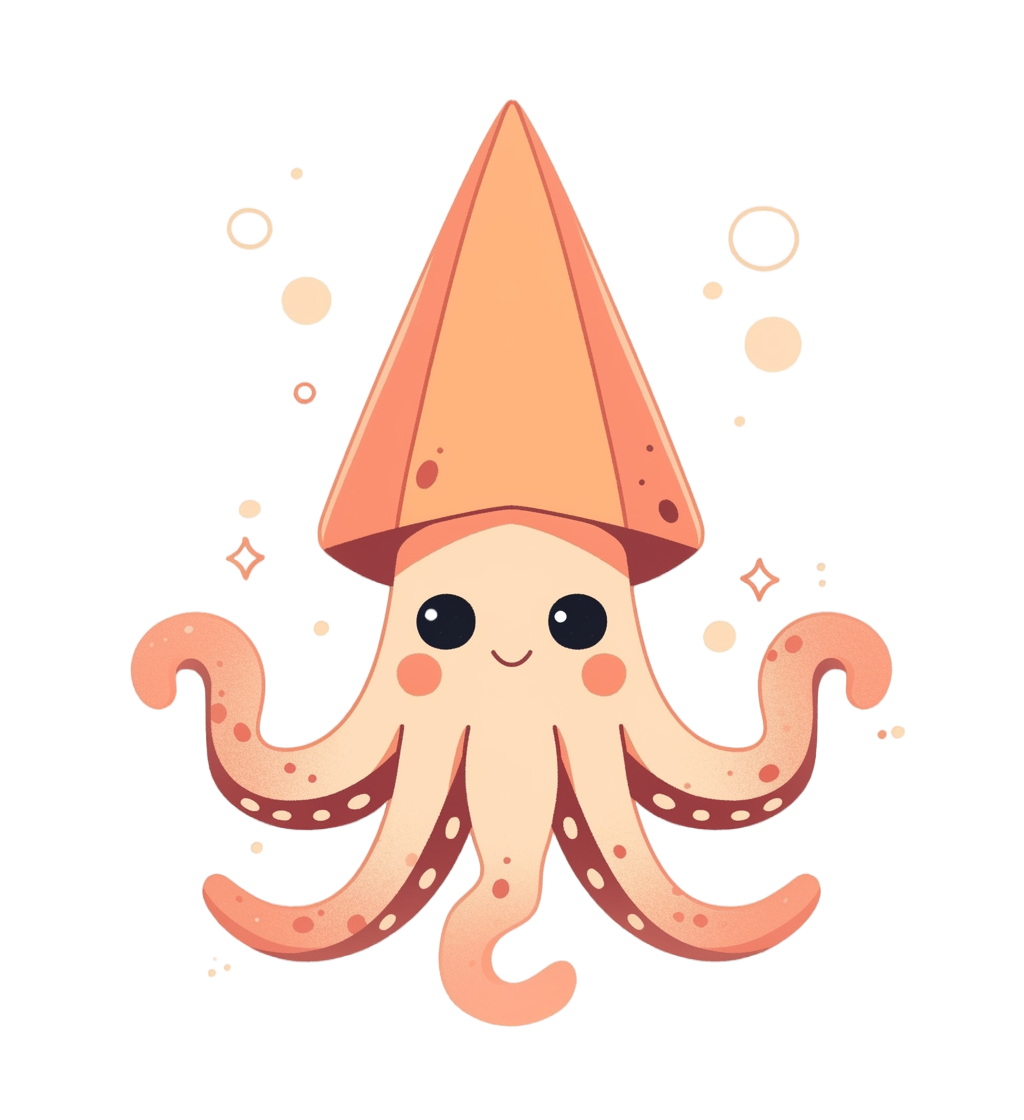 Squid doodle illustration