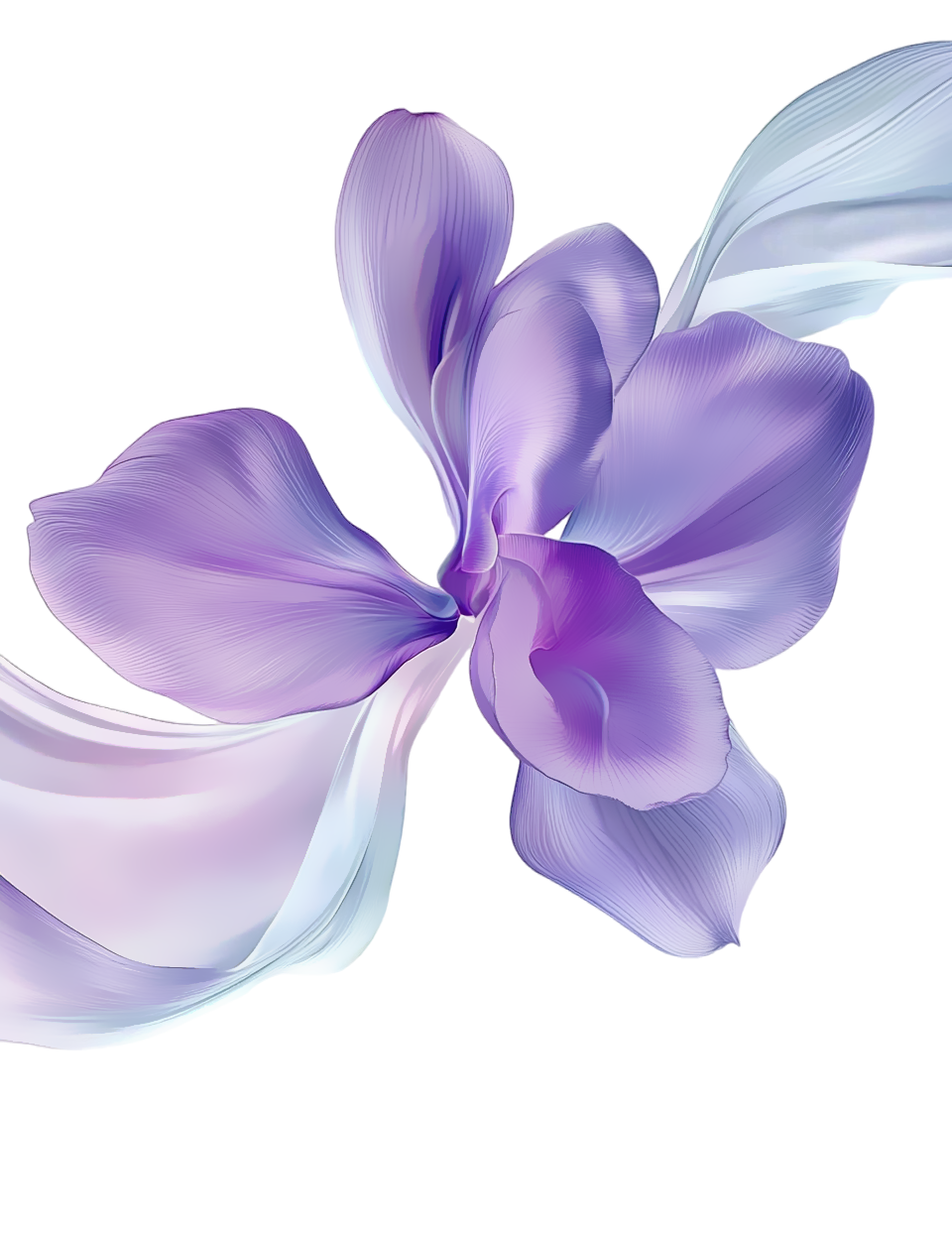 Purple orchid silk material