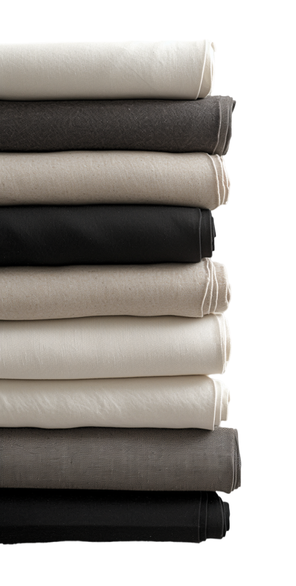 Illustration of a roll of pure cotton fabric