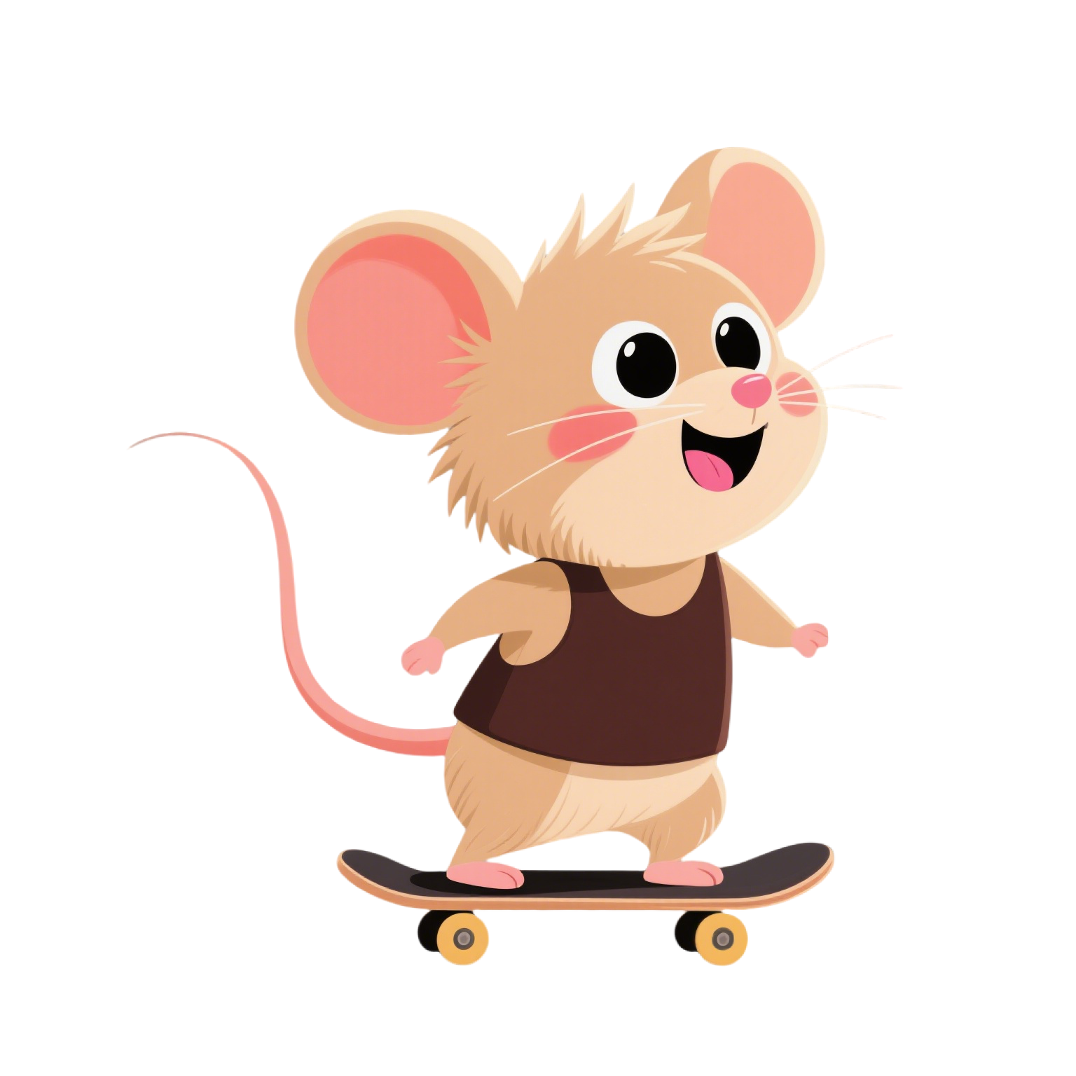 Cute mouse doodle illustration