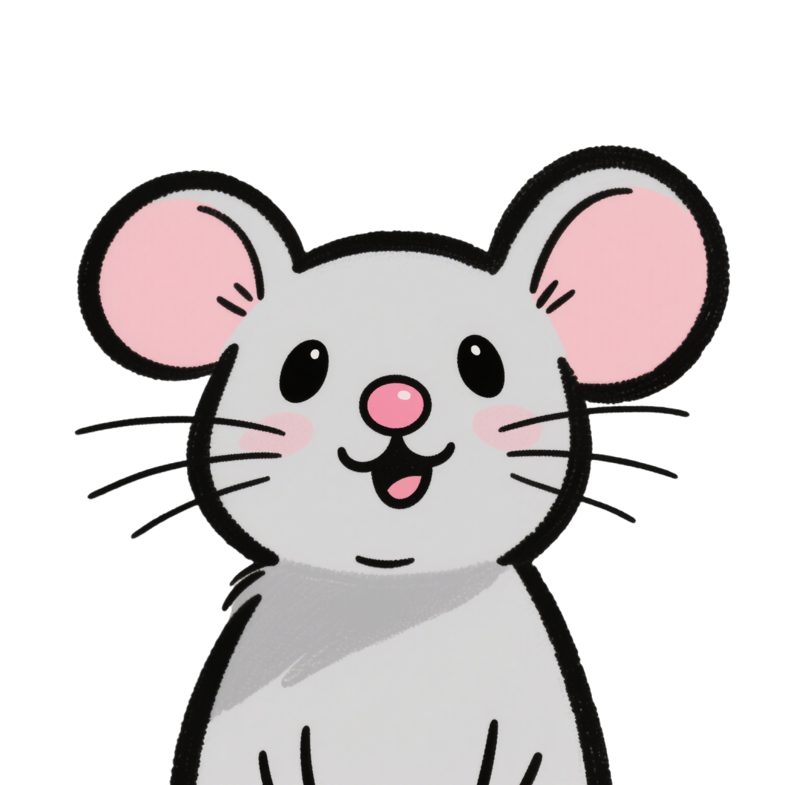 Q-version mouse doodle illustration