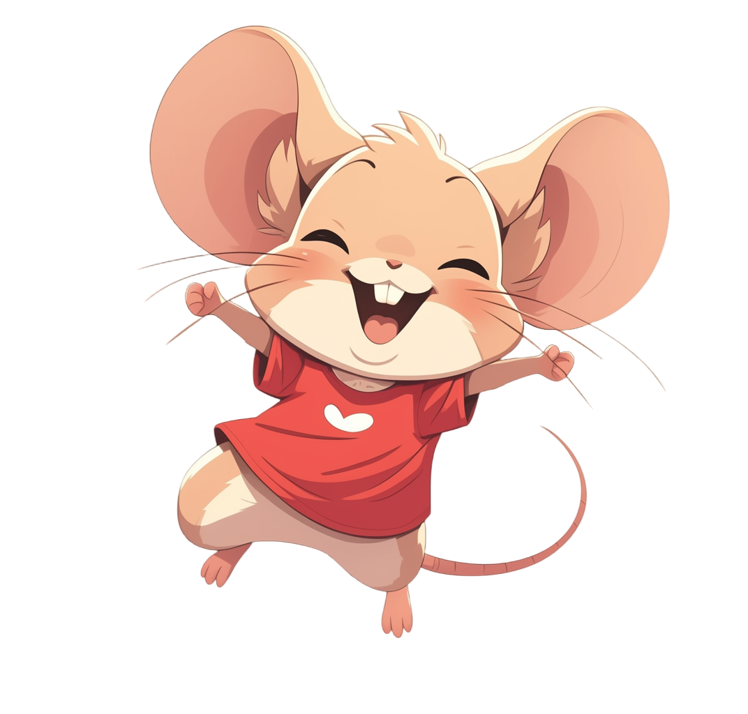 Cute Mouse Doodle Illustration