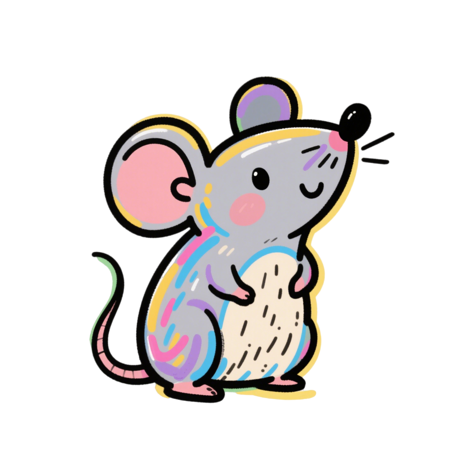 Mouse Doodle Creative Illustration