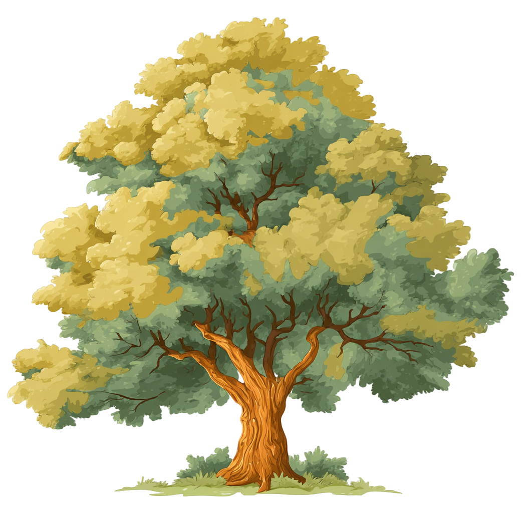 Flat elements of trees