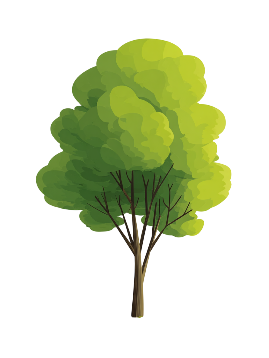 Flat illustration of trees
