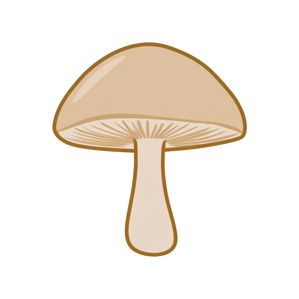 Simple line drawing mushroom material