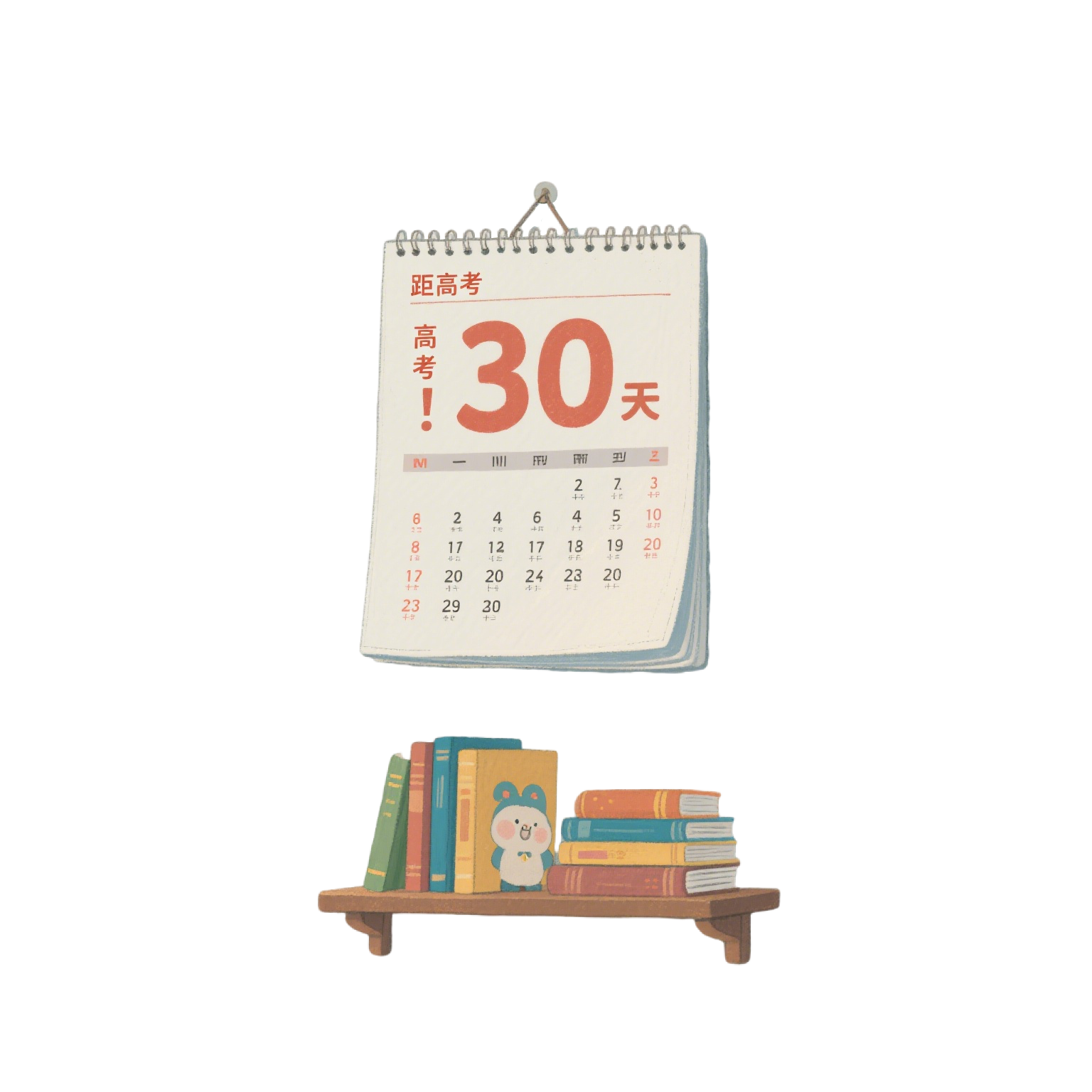 College Entrance Examination Countdown Calendar Element