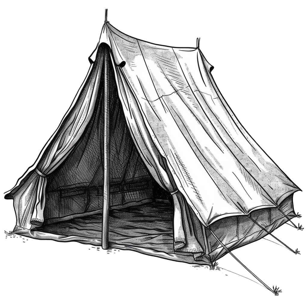 Line drawing tent element