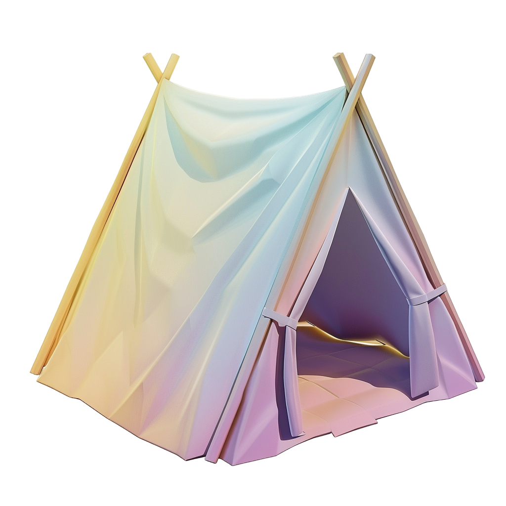 Low polygon tent element