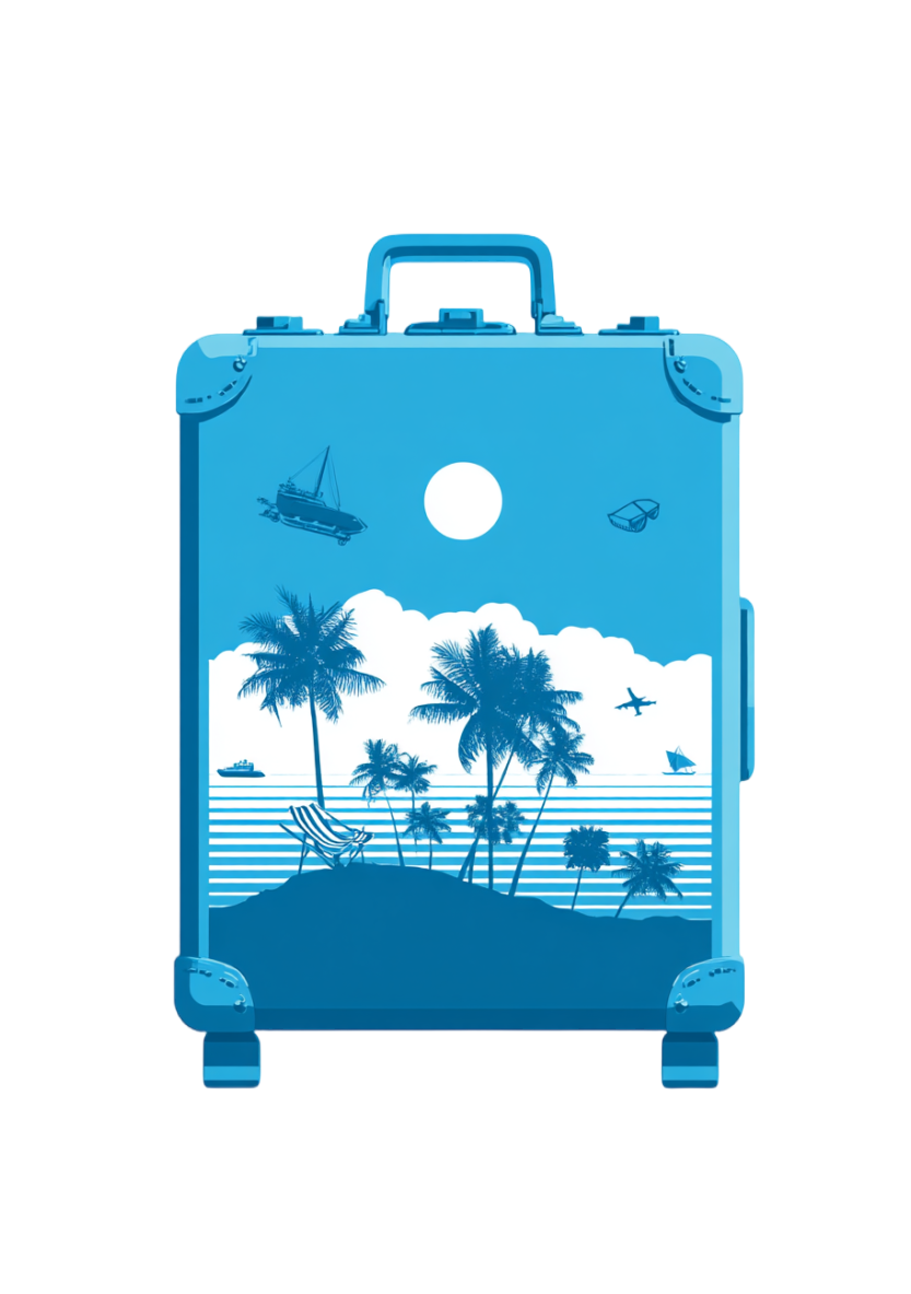 3D suitcase icon vector element