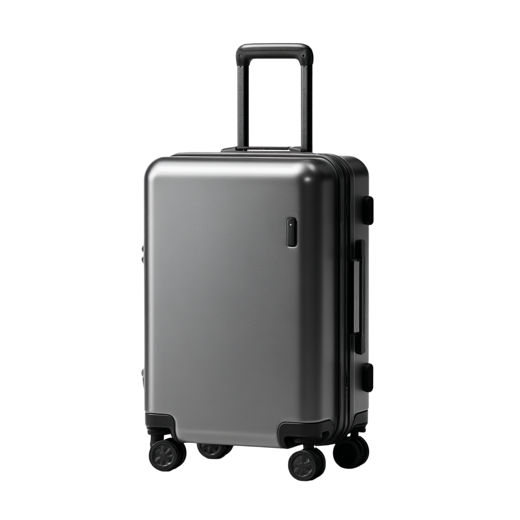 3D hard shell suitcase illustration