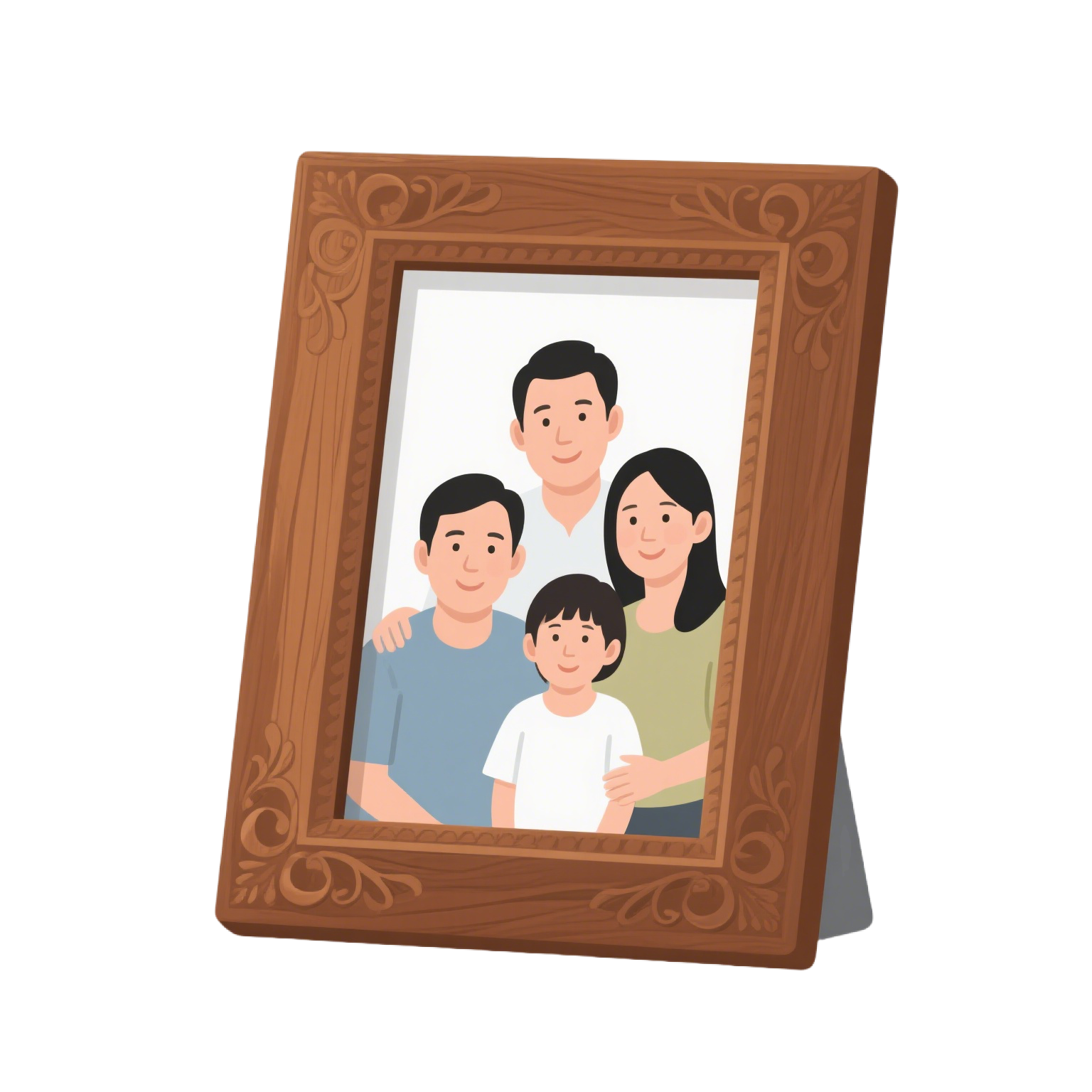 Father's Day Family Photo Frame Illustration
