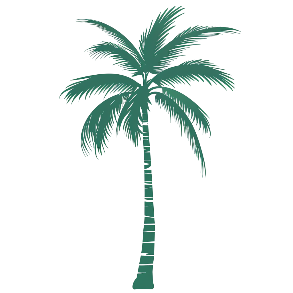 Palm tree silhouette minimalist material