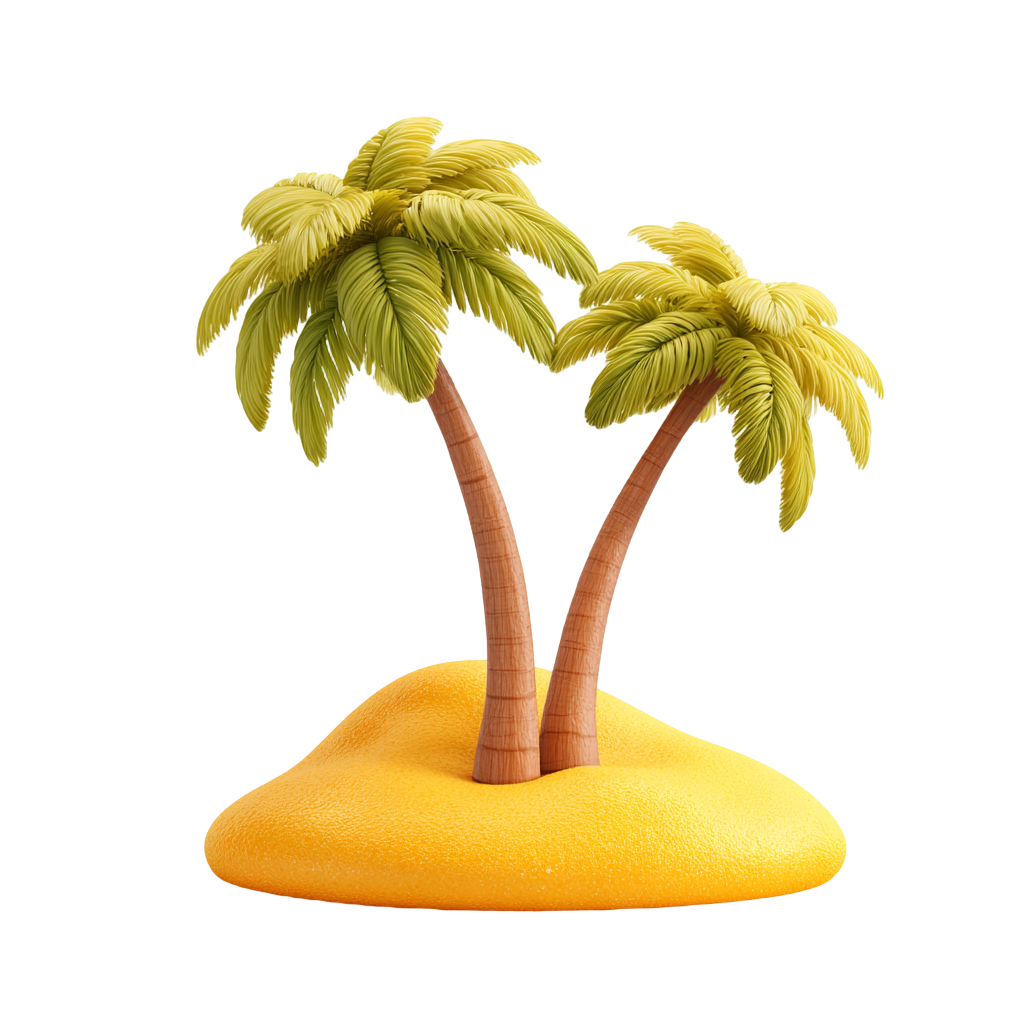 3D Palm Tree and Island Assets